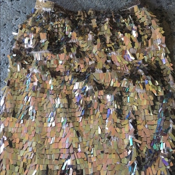 FRENCH CONNECTION  PAILETTE SEQUIN PENCIL SKIRT - Picture 2 of 6